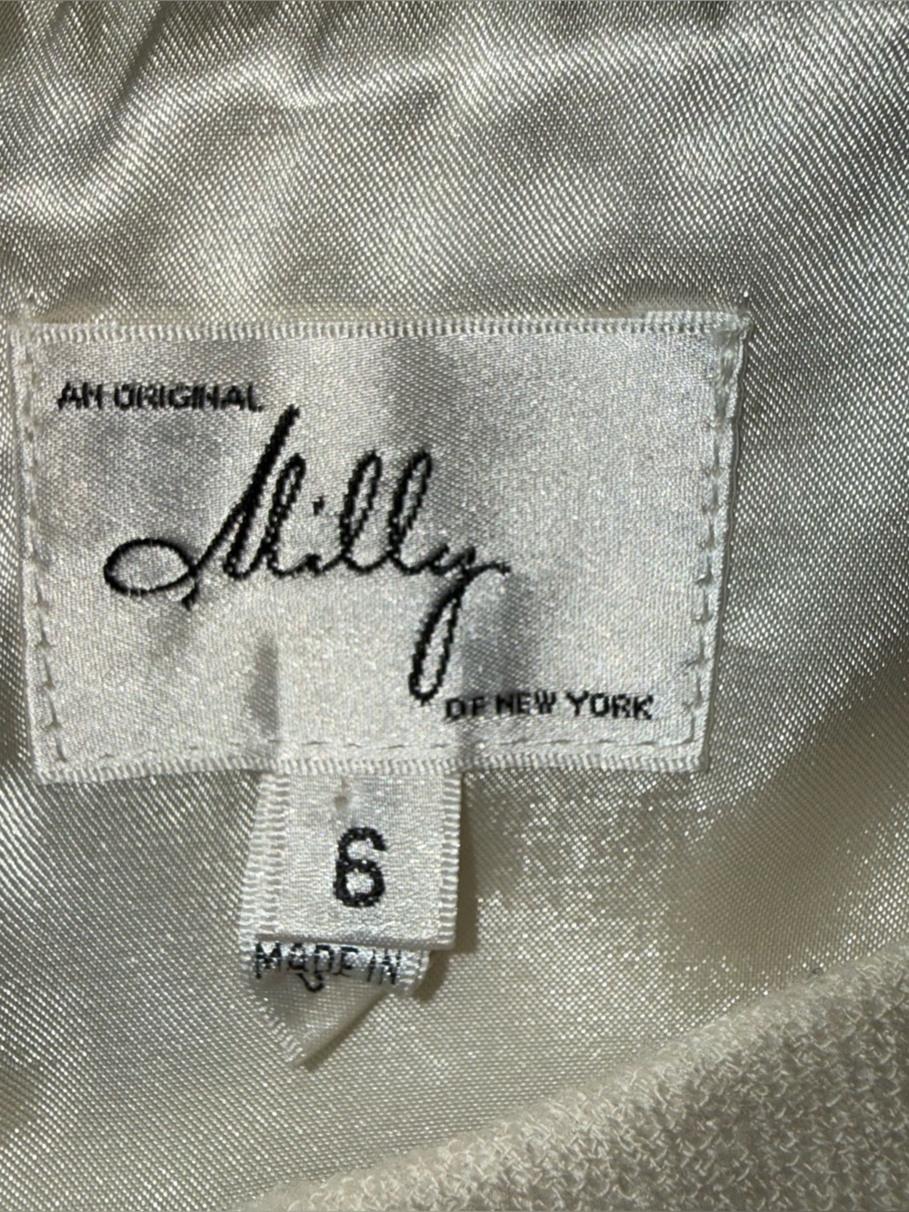 Milly New York Shocking Pink Sheath Dress Lined Wool Cream Black Sz 6 MSRP $425 - Picture 10 of 13